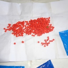 Methamphetamine pills sized by NMSP’s anti-drug campaign authorities in Dec. 2012 (Photo: NMSP)