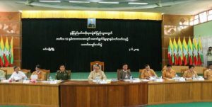 Mon State Government Group having press conference with dated 4/6/2019