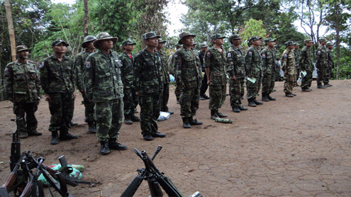KNLA troops finish one month military training in a Karen-liberated zone (Photo: Karen Information Center)