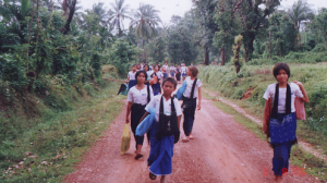Students from Mon National School in southern part of Ye Township, Mon State. (Photo: IMNA )