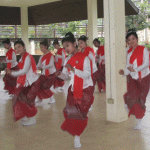 Mon traditional dance performed at the View Point in Sangklaburi.