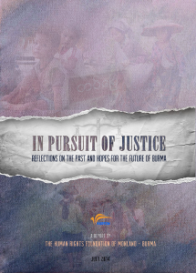 Front cover of the report, “In Pursuit of Justice” (Photo: HURFOM)