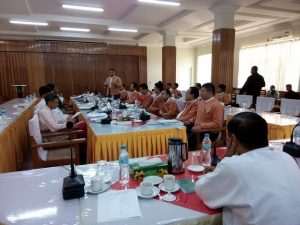 State Hluttaw Chairman, former representatives meet newly elected members (Photo: MNA)