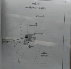 Photo caption: Map of Makyee Village details shooting site (Photo: MNA)