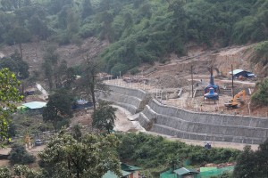The cable car project at Mount Kyaiktiyo currently under construction (Photo: MNA)