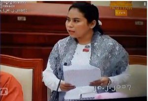 MP Mi Kon Chan urged the Pyithu Hluttaw to name the Mon State Bridge for General Aung San