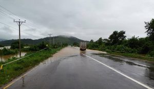 Flooding at Mawlamyine to Yangon expressway in Belin Town on August, 7, 2019 (Photo: Belin Township Supervision Office)