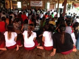 Photo- Villagers in NMSP-controlled areas hold a meeting ( MNA)