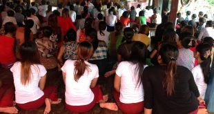 Photo- Villagers in NMSP-controlled areas hold a meeting ( MNA)