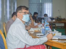 Photo: Nai Banyar Lei, chair of NMSP's COVID-19 Control Committee (Photo: NMSP)